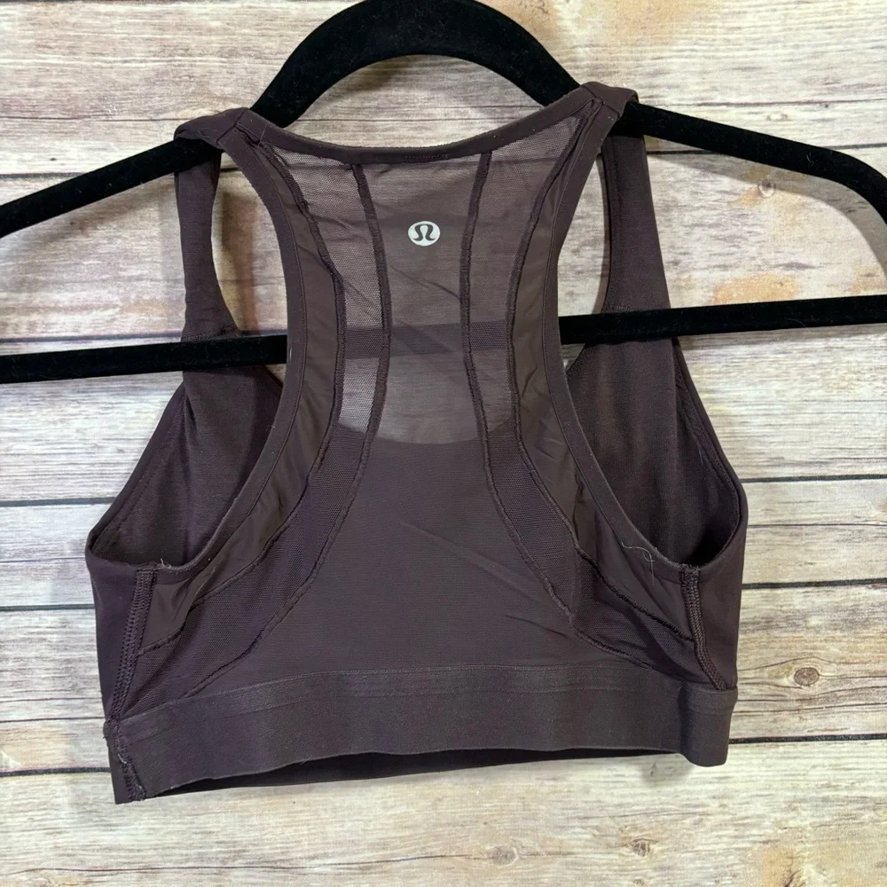 Sheer back Lululemon bra Size 4 Brown Color